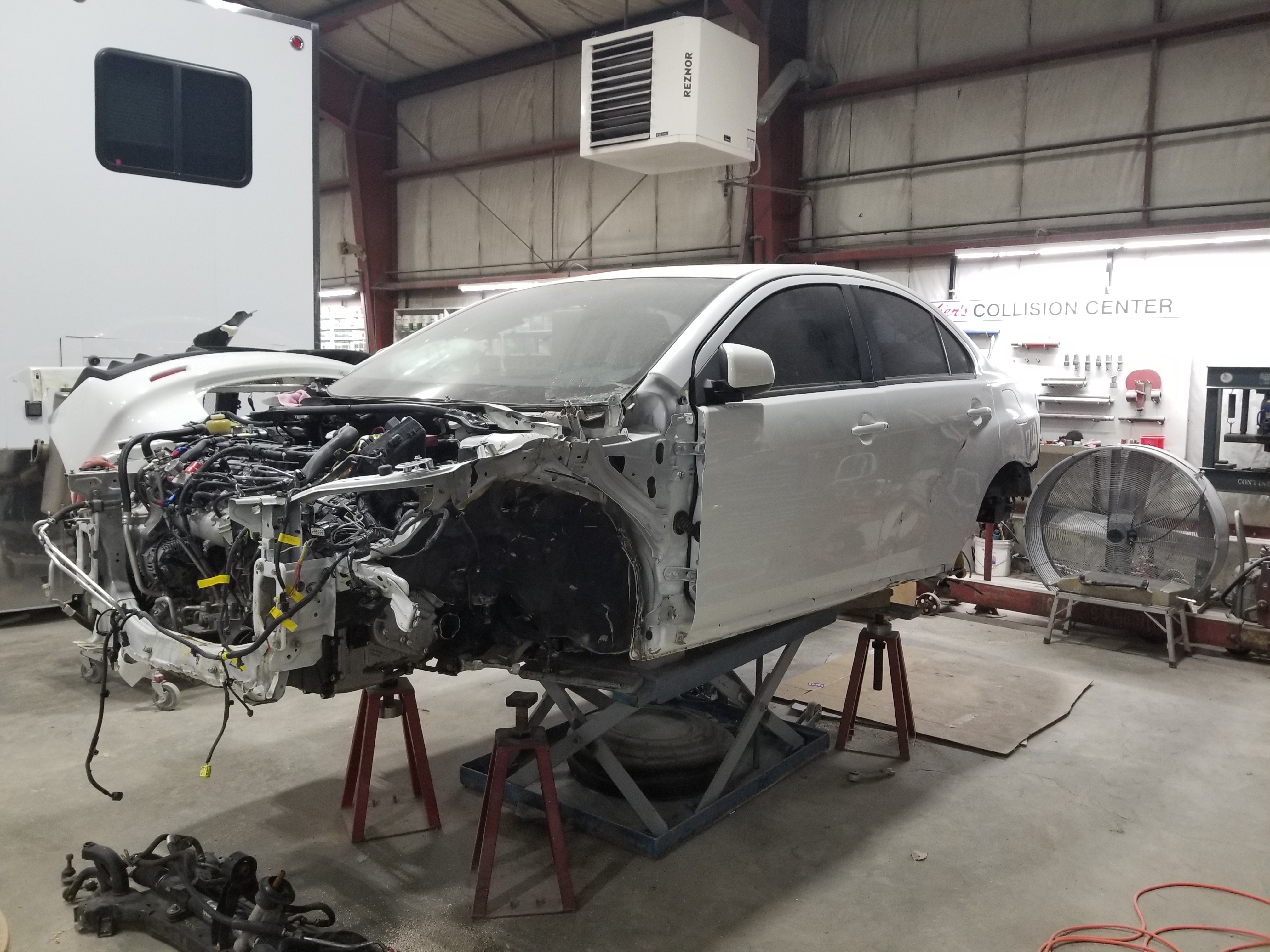 Car before repairs